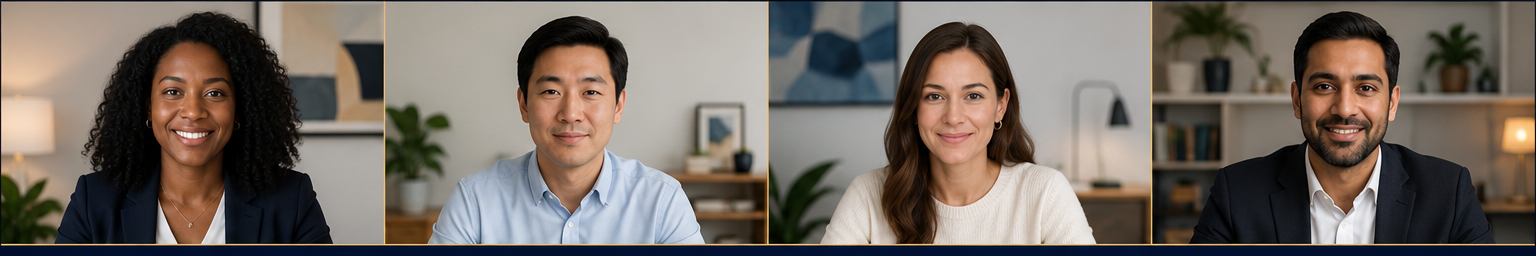 Sales team on camera